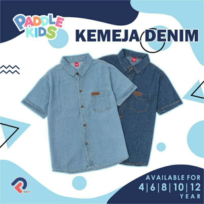 Afsheenastore Kemeja Denim Paddle Kids