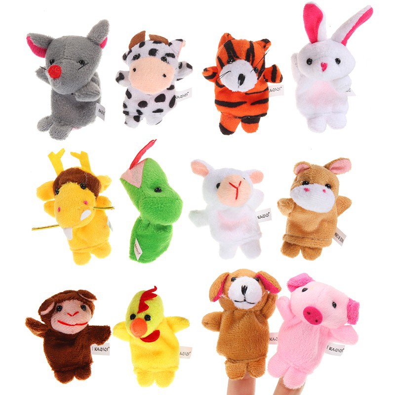 Wow Boneka Puppet Jari Bentuk Hewan Zodiak Bahan Plush D83ddc4d
