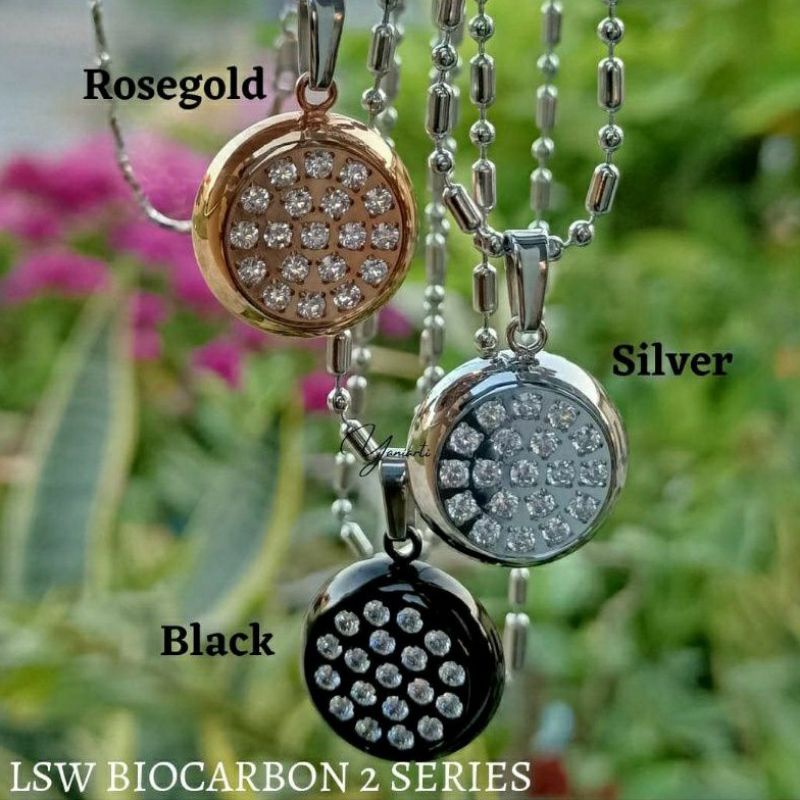 KALUNG KESEHATAN LSW BIOCARBON 2 SILVER,GOLD,BLACK MCI ORIGINAL 100%