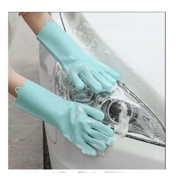 Magic Gloves Brush - Sarung Tangan Cuci Piring Magic Silicon Cleaning Gloves Anti Panas Oven Pembersih Alat Masak