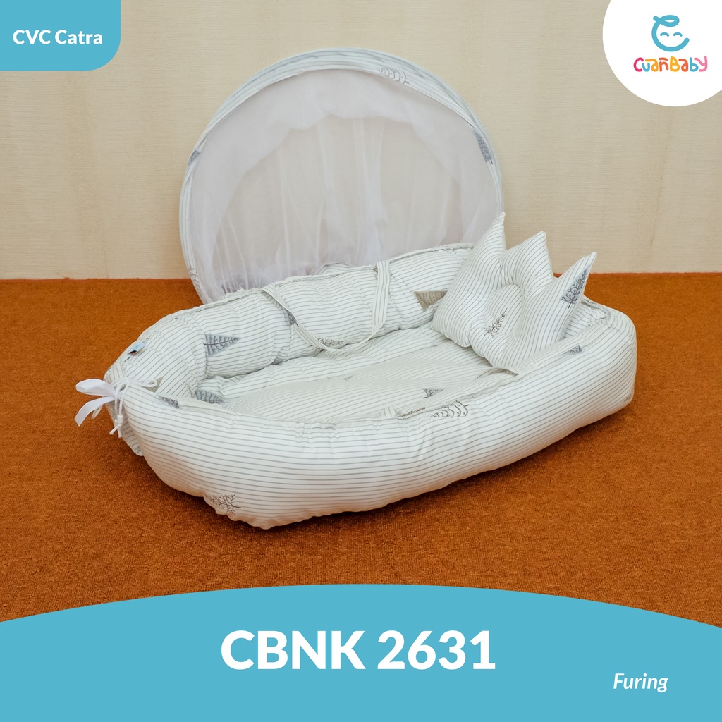 Kasur Bayi Kelambu Model Boat Motif White Cypress By Cuan Baby Perlengkapan Tidur Bayi Tempat Tidur Bayi CBNK ONLY FURING-1