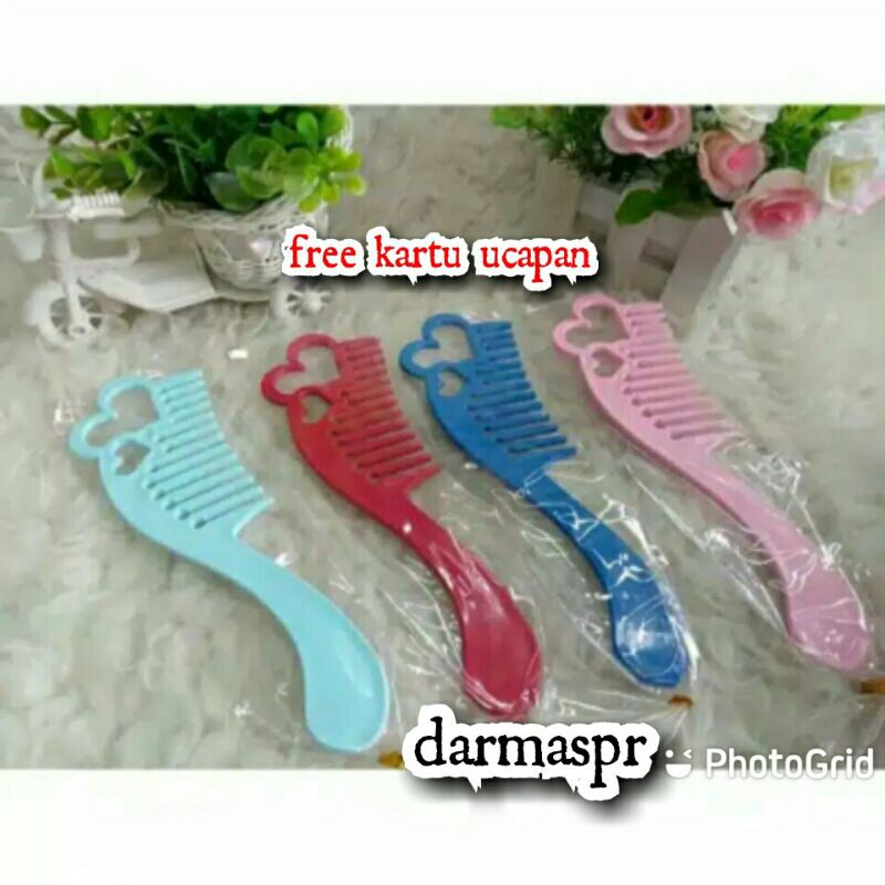 Souvenir Sisir Love IMPORT JUMBO Kemasan PLASTIK Souvernir Hadiah Pernikahan Sovenir Murah 100PCS