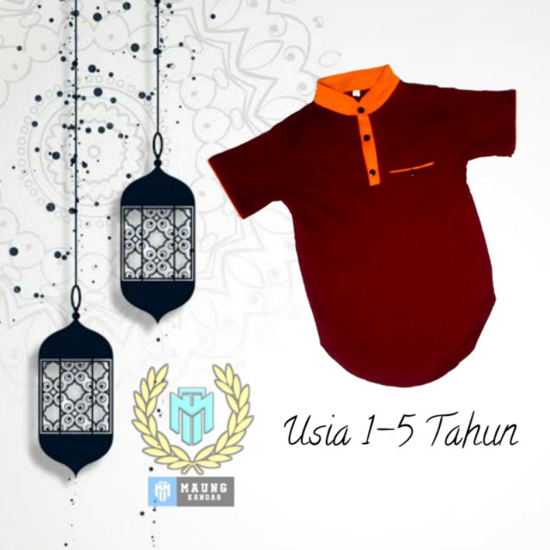 Kaos Kurta Anak / Koko Anak / Baju Koko / Premium Katun Combet 30s