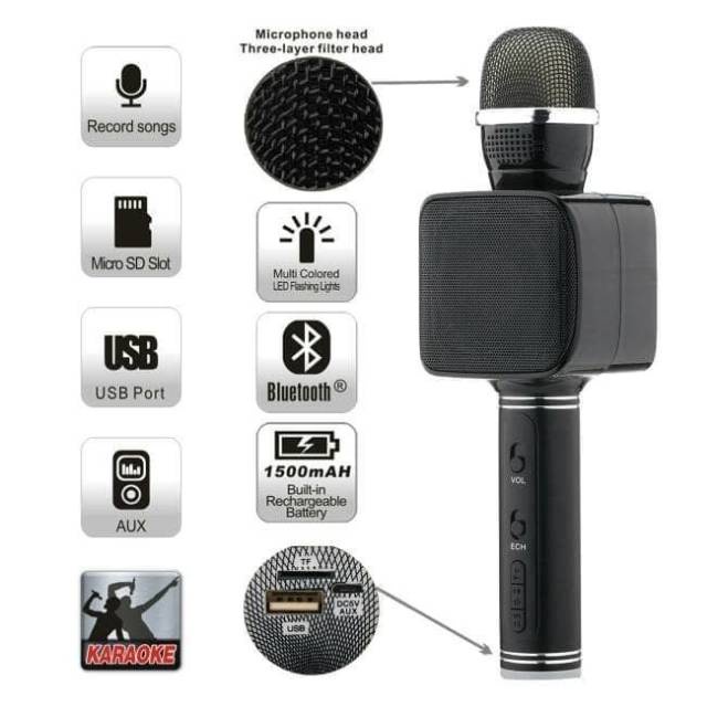 Mic Bluetooth SU YSD YS 68 / Mic Smule YS68/Mic Ktv/Mic Karaoke/mic