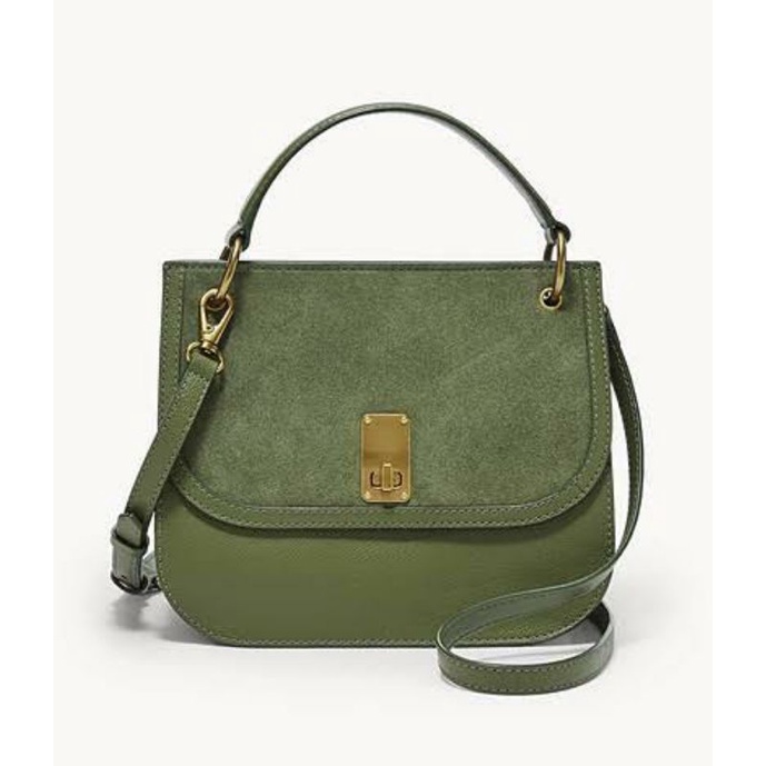 f o s s i l belmont large crossbody chive