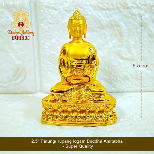 2.5&quot; Patung/ Rupang Logam Buddha Amitabha - Super Quality