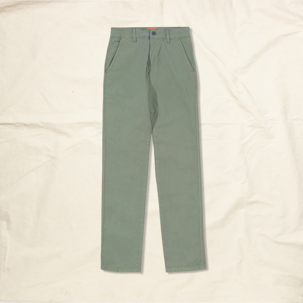 Jimmy and Martin - Basic Slim Stretch Chinos Light Olive Dyed - S323