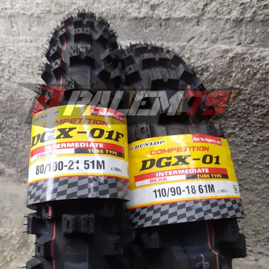 Ban Dunlop DGX Depan 21 Belakang 18 110 - 90 Trail CRF WR Dtracker KLX