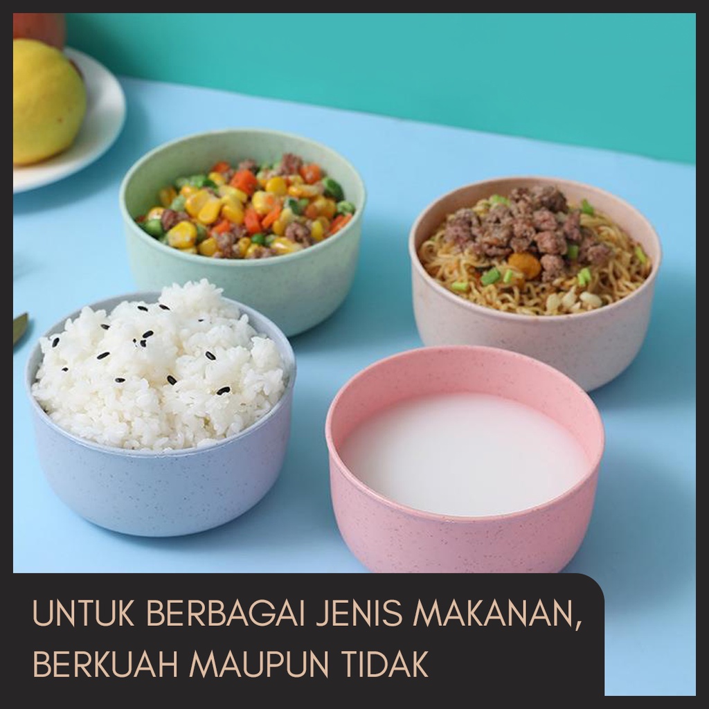 MANGKUK KECIL WHEAT STRAW | RAMAH LINGKUNGAN | MICROWAVABLE | BPA FREE