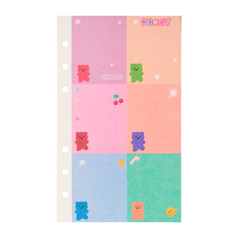 30 Sheets Korean Style 6 Holes Cute Cartoon Loose Leaf Paper