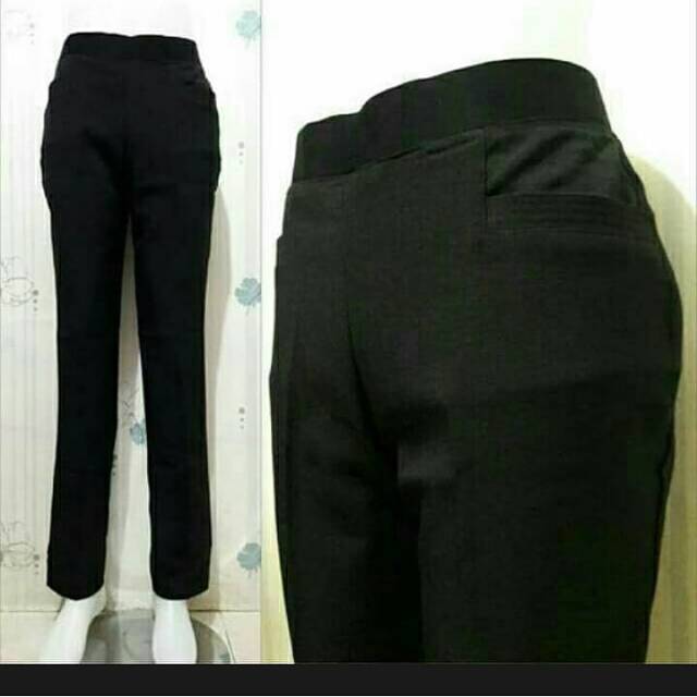 Celana kerja kantor de most pinggang karet