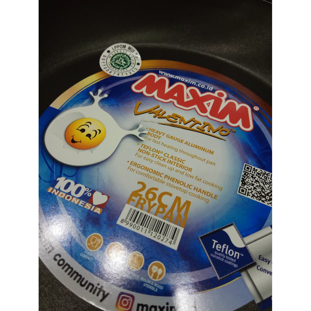 Wajan Penggorengan Maxim Valentino Fry Pan 26cm Best Seller