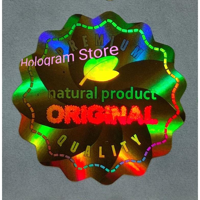 

Stiker hologram original bunga putar gold