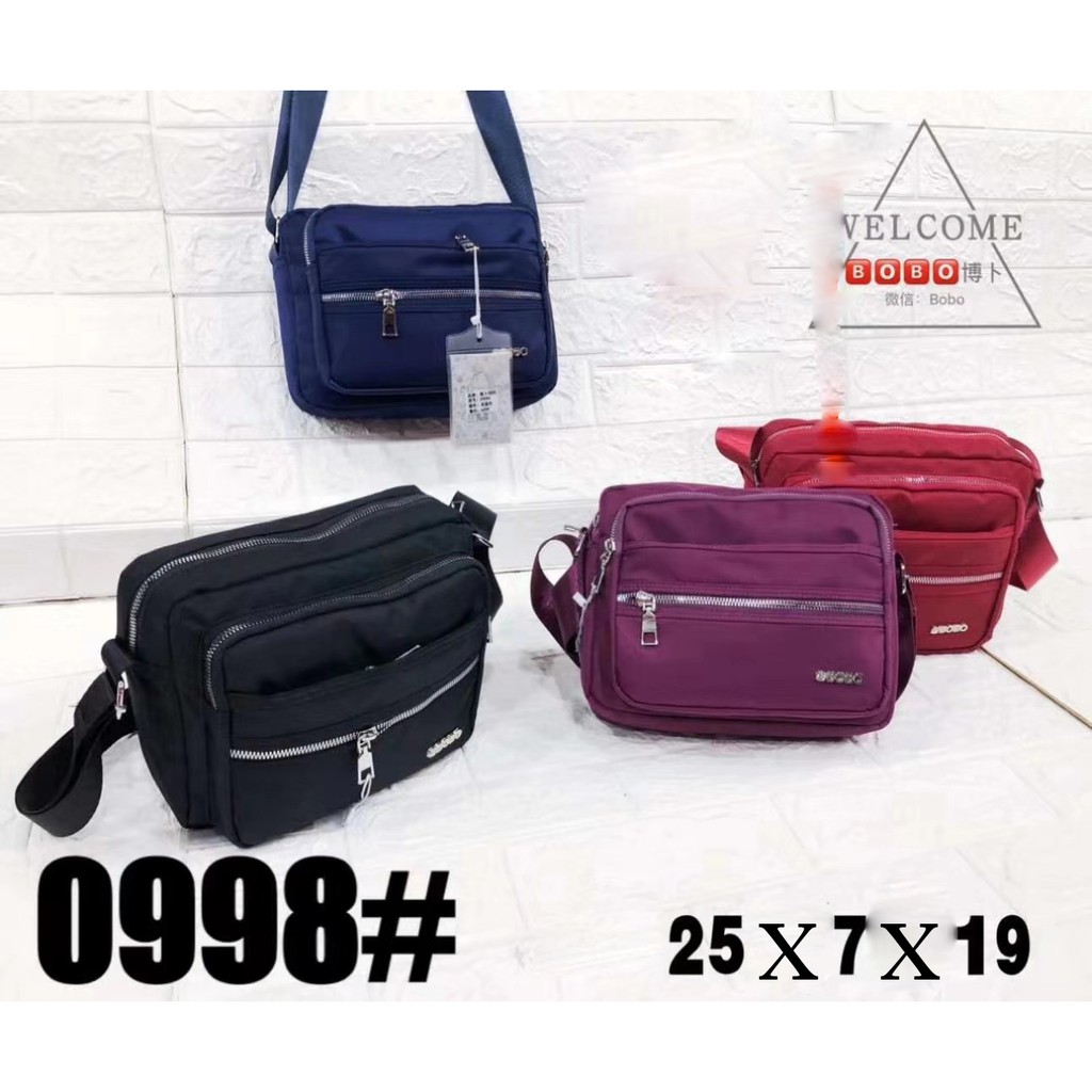 Tas Wanita Import Jinjing Dan Selempang BOBO Mini BB0998 0998 Bahan Parasut Kualitas Super High Qual