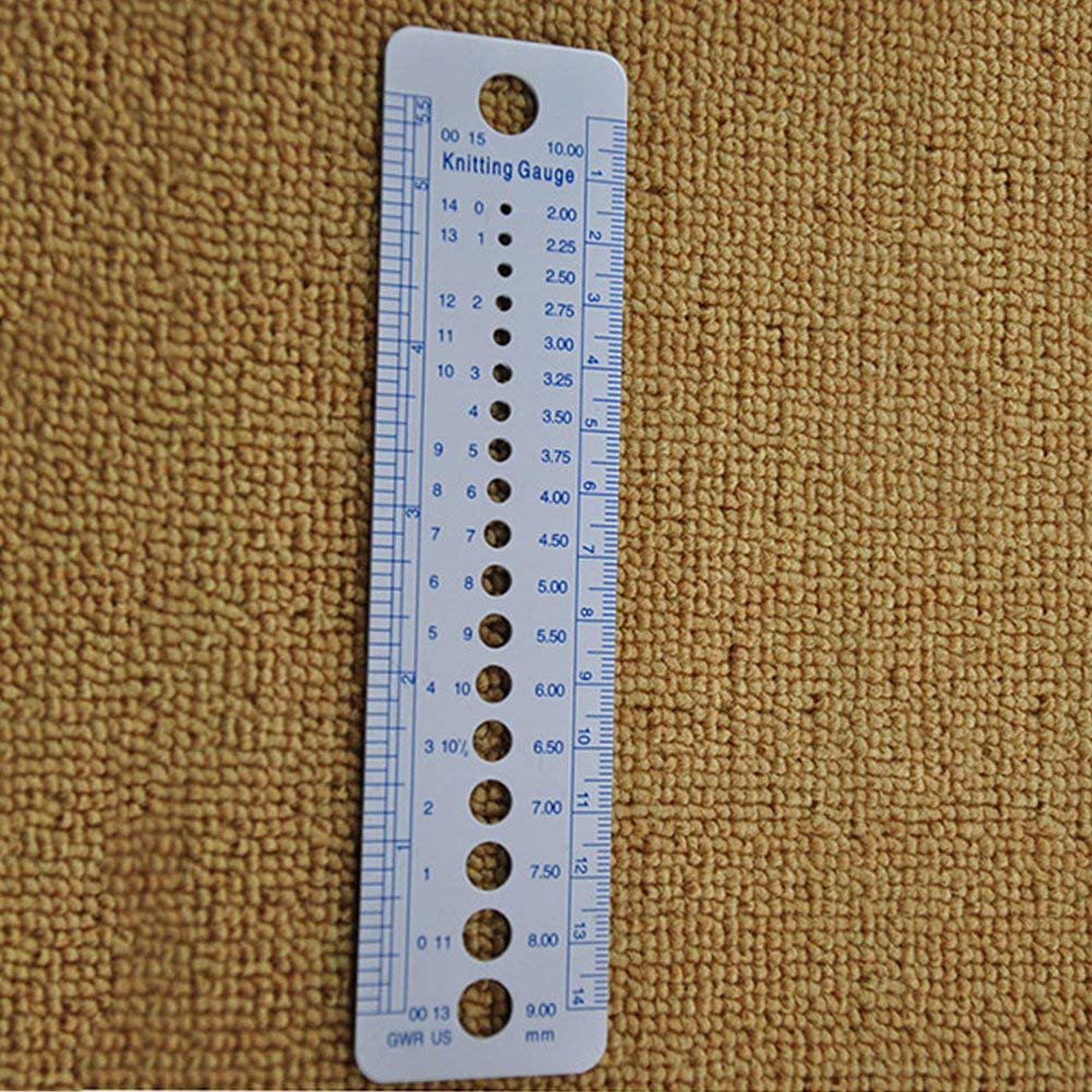 Knitting Gauge Ruler Plastic Needle / ANK Penggaris Plastik Rajut