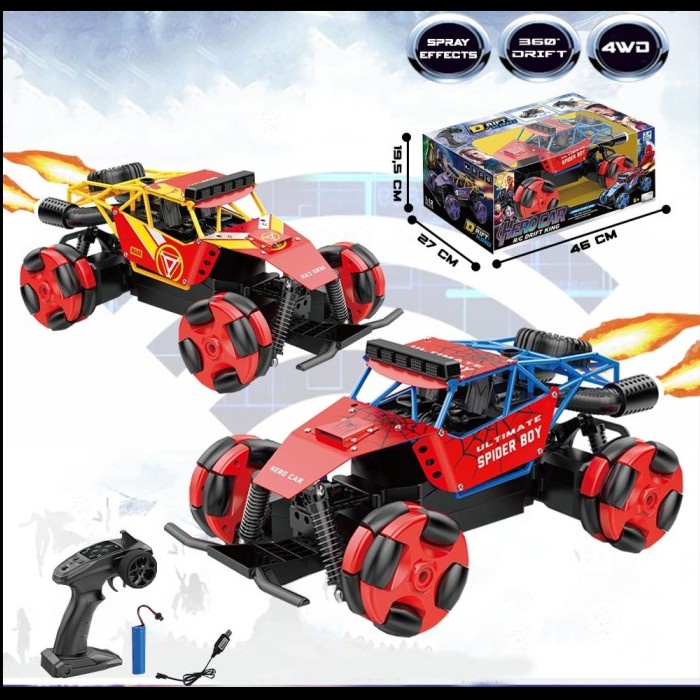 Mainan Mobil Remote Control Sand Drift Hero (Spray &amp; 360 Drift)