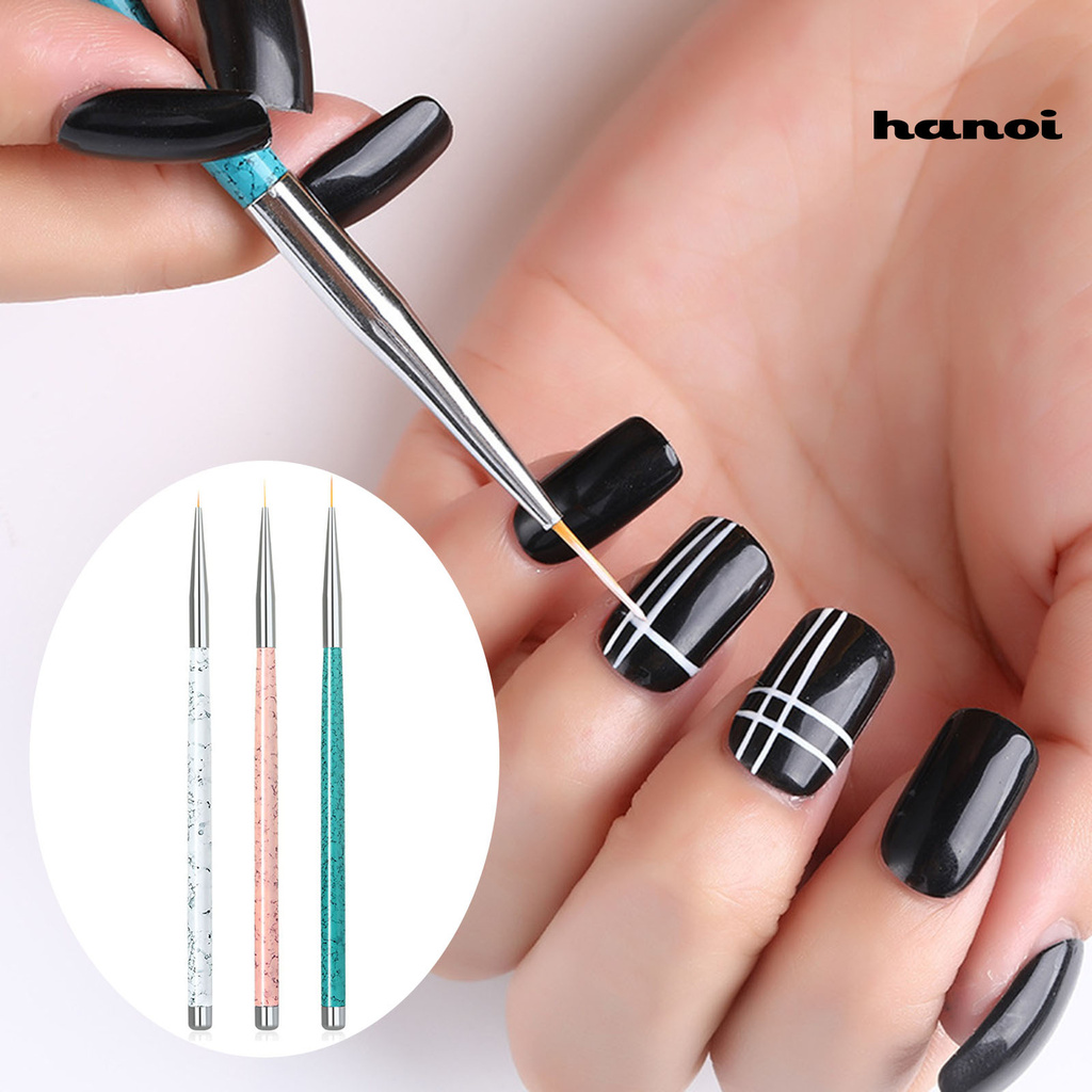 3pcs Pen Nail Art Multifungsi Bahan Plastik Untuk Salon