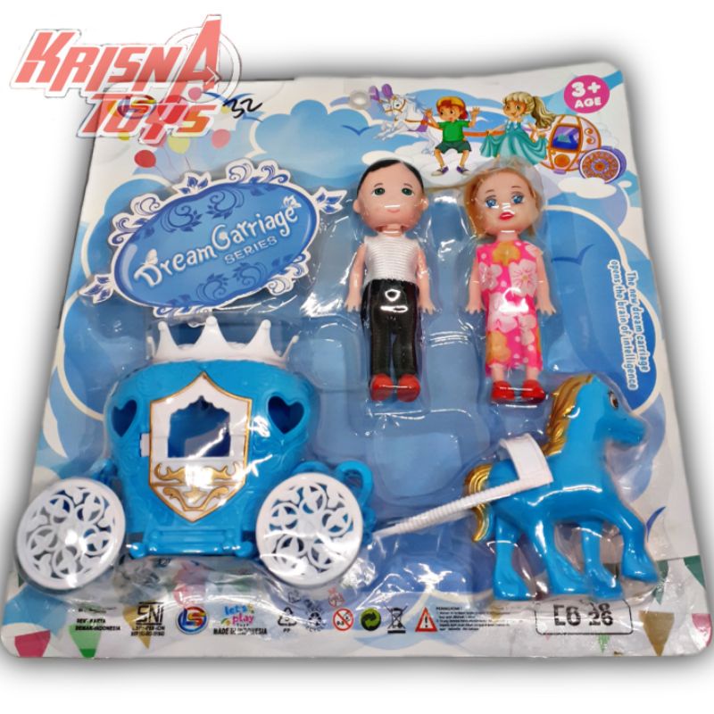 MAINAN ANAK BONEKA BARBIE  KERETA KUDA/BARBIE MINI KUDA PONI