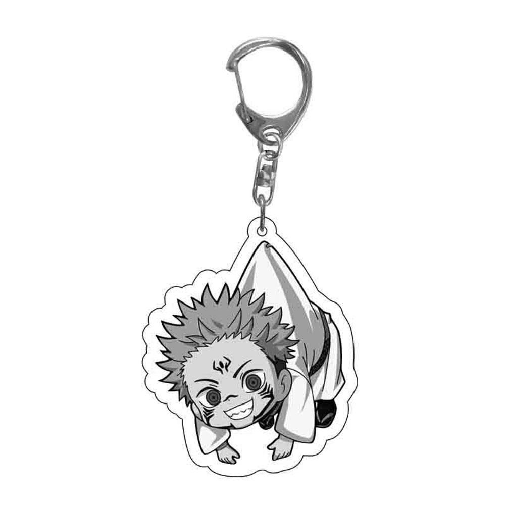 NEEDWAY Needway Jujutsu Kaisen Gantungan Kunci Perhiasan Hadiah Miniatur Jujutsu Kaisen Anime Jepang Darah Panas Anime Key Ring