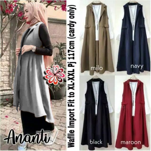 BO - CARDY ANANTY / LONG OUTER / CARDINGAN WANITA/ CARDINGAN IMPORT / CARDY TERBARU