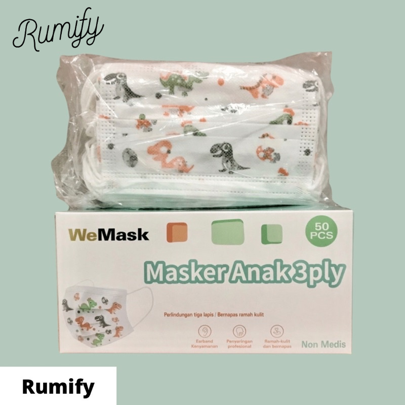 MASKER ANAK 3 PLY EARLOOP ISI ± 50 PCS KN95 KF94 MOTIF UNIK LUCU MURAH BANJARMASIN KALIMANTAN | RUMIFY