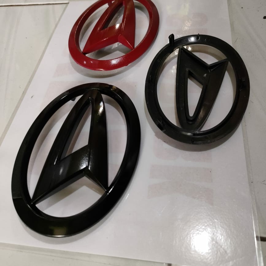 emblem logo ayla hitam atau merah depan atau belakang size 13cmx9cm