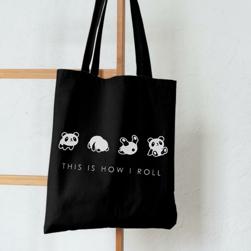 TOTEBAG RESLETING - TOTEBAG MOTIF PANDA ROLL TIDUR BANYAK MACAM WARNA