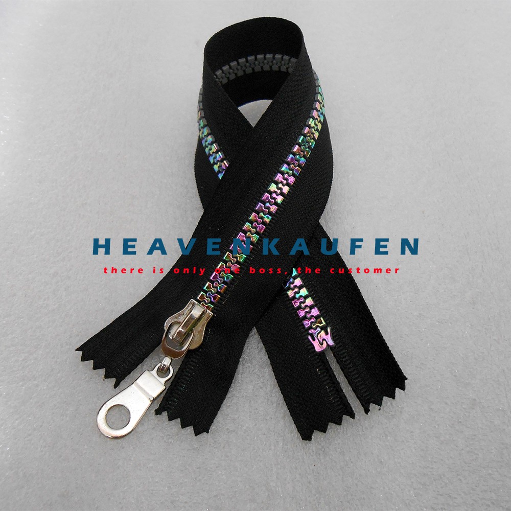 Resleting Pelangi / Rainbow Zipper 25 cm Vislon Close-End Untuk Resleting Busana Wanita Dll Kode BC