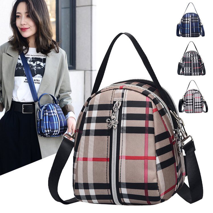 tas selempang pouch wanita import Checkers shouder bag 