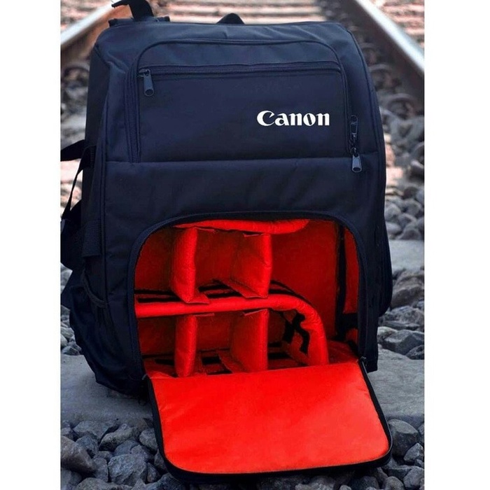 Kamera-Ransel-Tas- Tas Ransel Gendong Tas Kamera Canon Gear Black Rain Cover Camera Bag -Tas-Ransel-