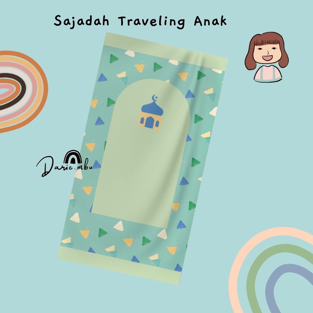 Sajadah Travel Anak Full Printing Kanvas Motif High Quality