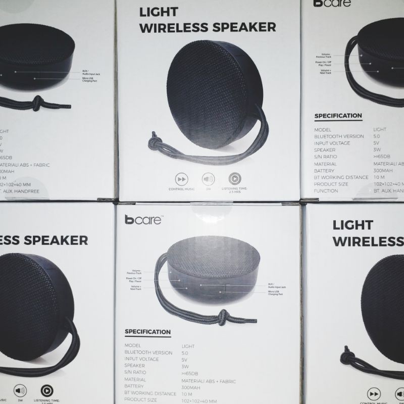 Original Bcare Bluetooth Speaker Light Wireless Spiker Speker Salon