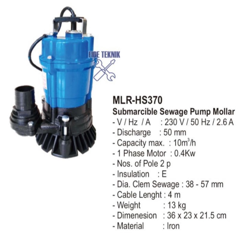 Pompa Celup Air Kotor Mollar HS-370 (2")