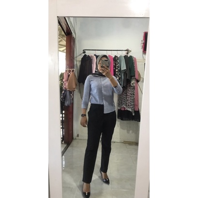 Kemeja Salur Biru