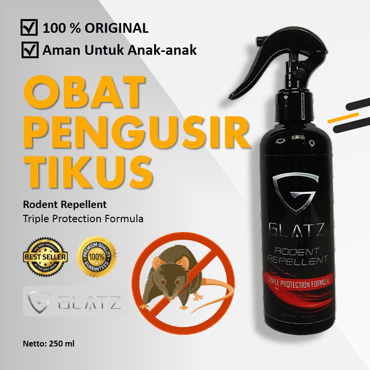 Parfum Anti Tikus Semprot Rodent Repellent GLATZ Obat Pengusir Tikus Mobil Rumah Kantor Aman Ampuh-1