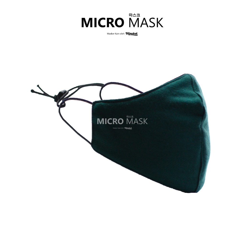 ORIGINAL Micro Mask Hijacket Azmi Hijab Masker Kain Wajah Duckbill Virus Pria Wanita non KF94 KN95-ALPINE