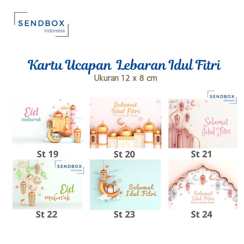 

(ISI 5) kartu ucapan gift card lebaran idul fitri
