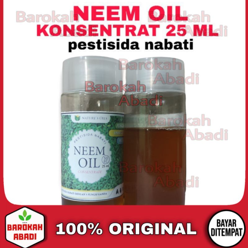 NEEM OIL konsentrat 25 ml insektisida fungisida anti tungau organik pestisida nabati