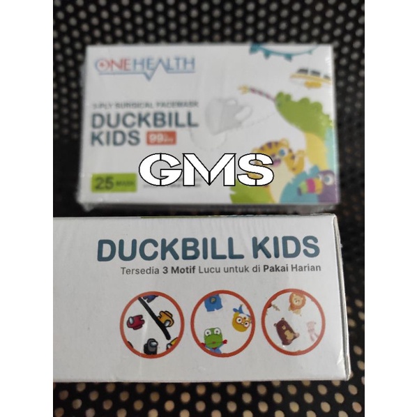 Masker Duckbill Anak Medis Onehealth Per Box isi 25 Pcs / Surgical Facemask Duckbill Kids