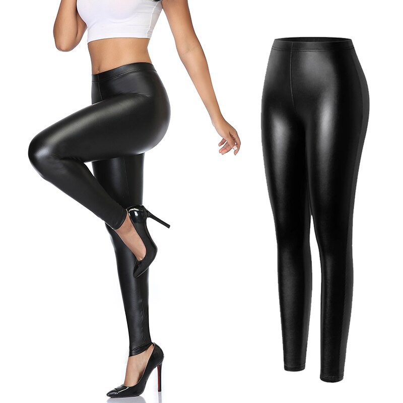 black leather legging