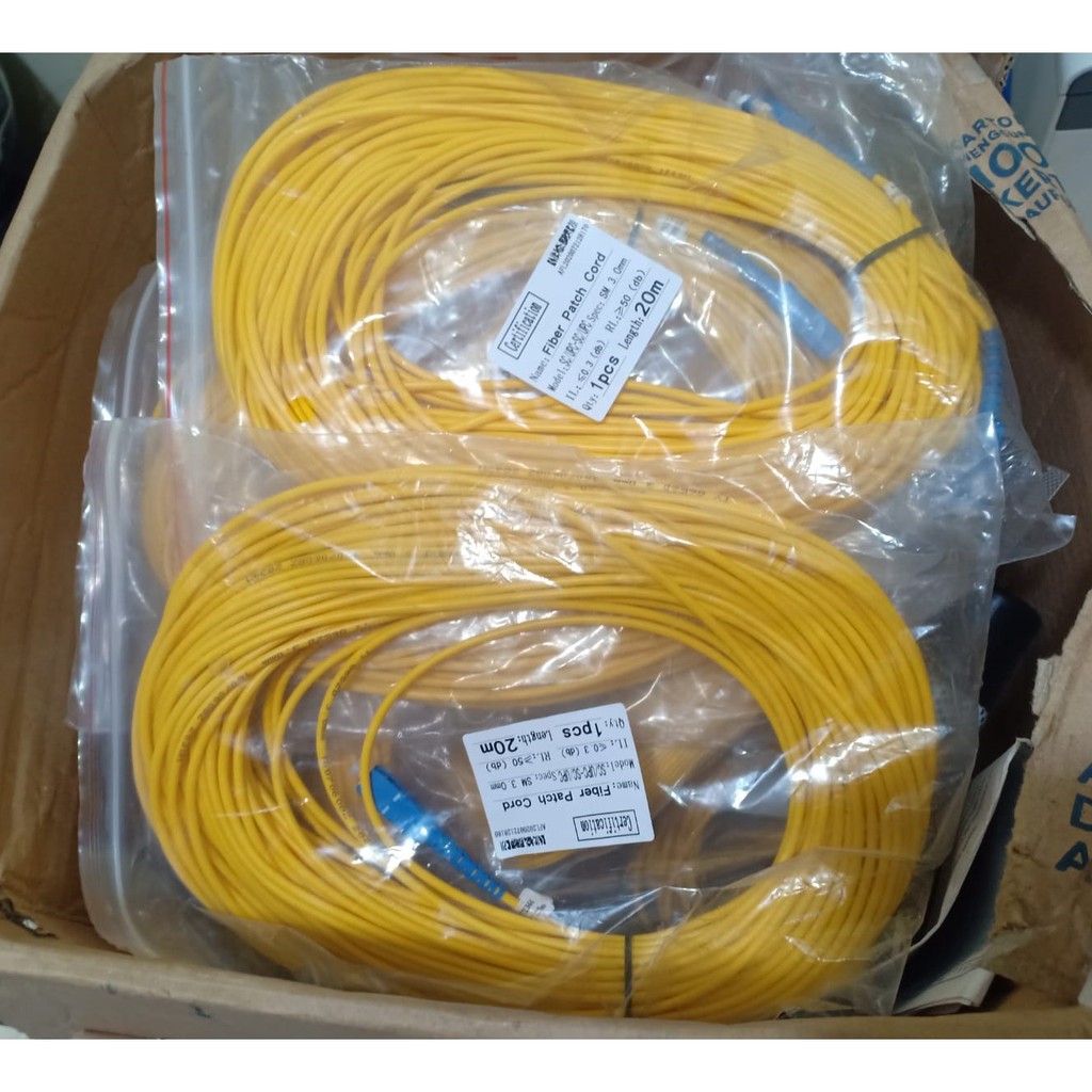 Patchcord SC UPC 20Meter /Patchord SC-SC Simplex Kabel Fiber Optik 20meter