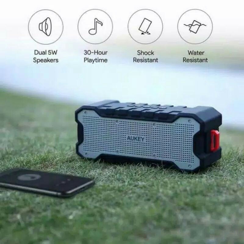 Speaker Aukey SK-M12 speaker portable waterproof garansi resmi -500285