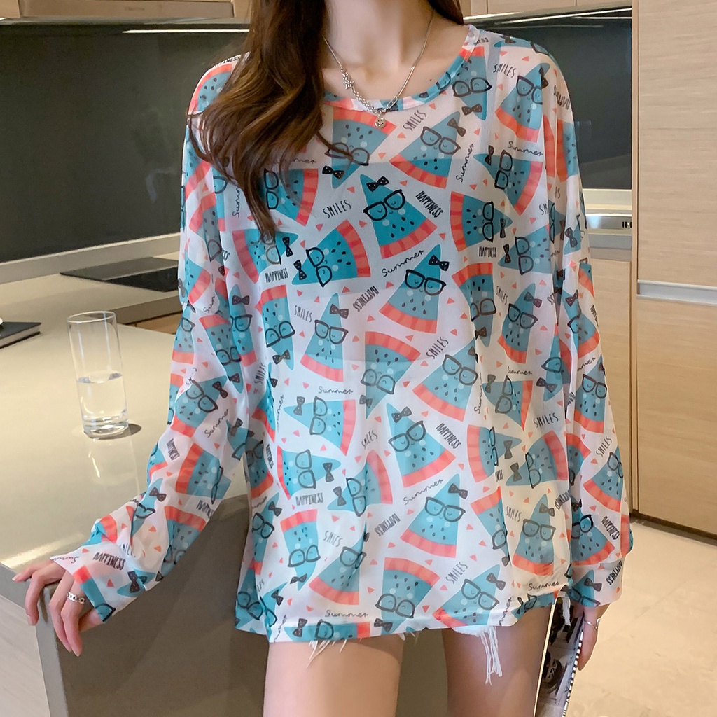 XIAOZHAINV Kaos Wanita Korean Style Lengan Panjang 3755