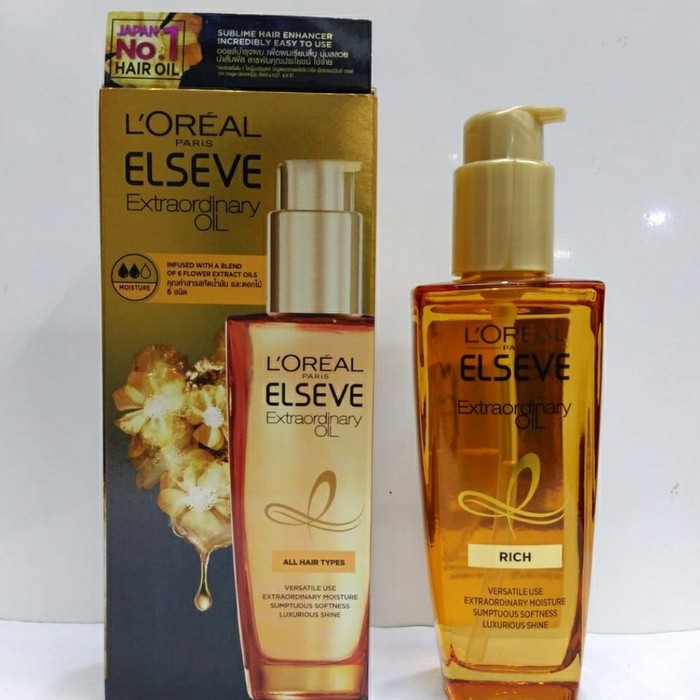 L'oreal Loreal Paris Extraordinary Oil Elseve Minyak Serum Rambut Gold / Pink  Eclat imperial 100ml