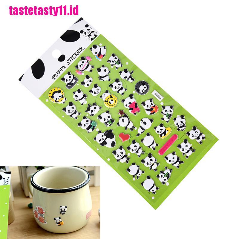 【TTID】3D DIY Cute Panda Diary Album Scrapbooking Memo Pad Bubble Sticker Decora