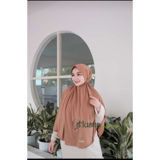 Kerudung Instan Jersey Premium Zara Jilbab Ped Rempel Hijab Husna Original Size XL Jumbo