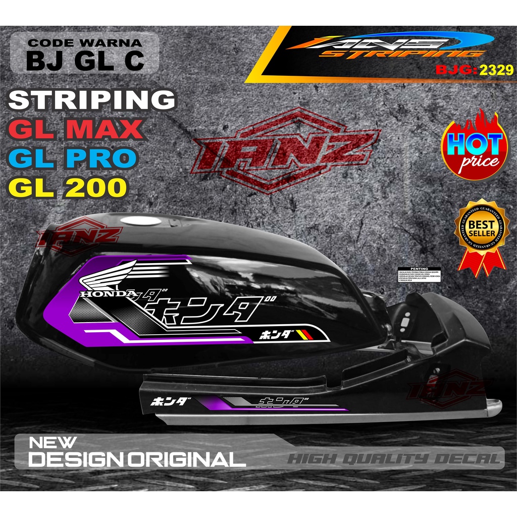 COSTUM STRIPING GL PRO TERBARU / STIKER MOTOR GL TERMURAH / STRIPING MOTOR GL 100 / STIKER MOTOR