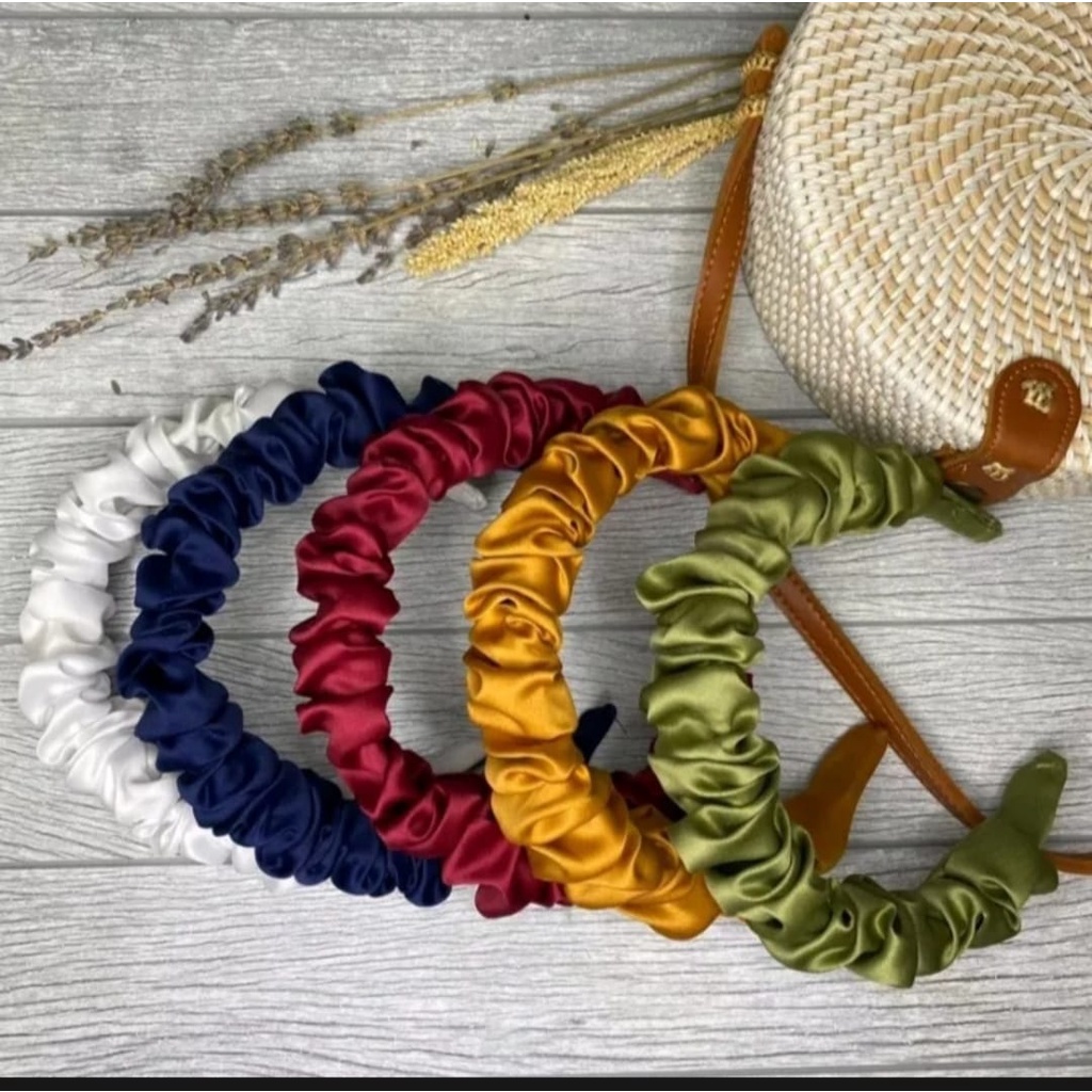 Bandana korea nagita slavina terbaru bando viral bando scrunchie bando ruffle premium