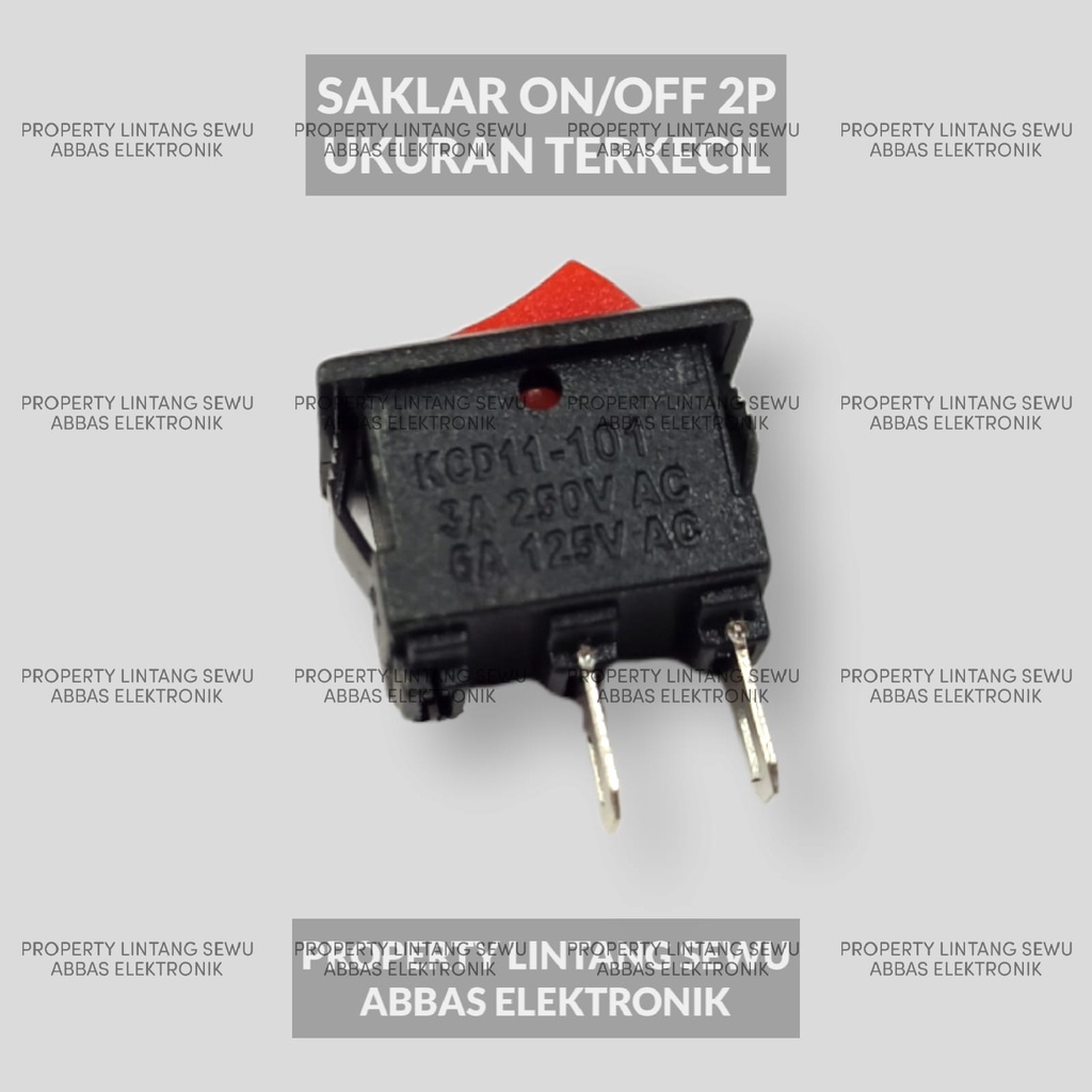 SAKLAR POWER HITAM Rocker switch 2 pin saklar 2 kaki karaoke UKURAN TERKECIL