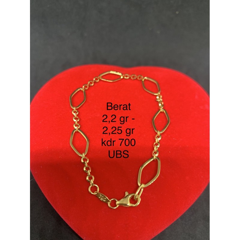 Gelang emas asli mas kadar 700 UBS model ring